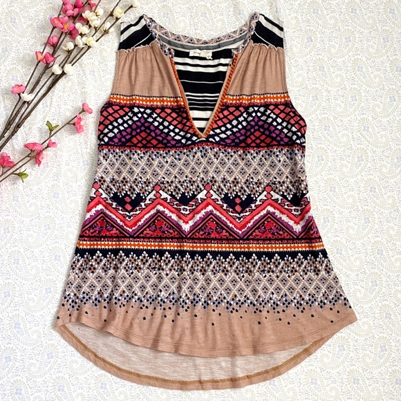 Anthropologie Tops - Anthro Meadow Rue boho festival top, pink